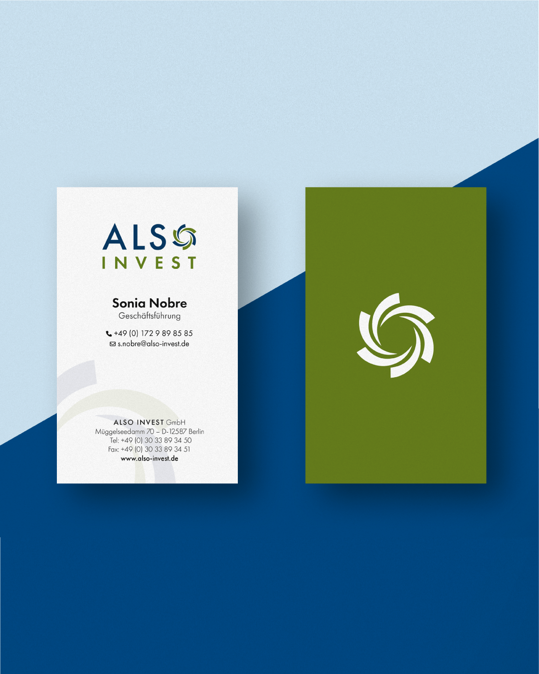 Visitenkarte ALSO Invest - Printdesign
