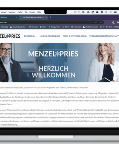Menzel & Pries – Website mit responsivem Layout
